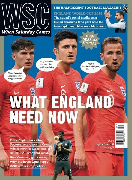 When Saturday Comes – September 2018 Cover