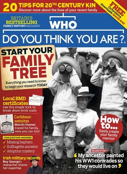 Who Do You Think You Are – August 2018 Cover
