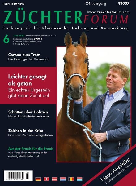 Zuchterforum – Juni 2020 Cover