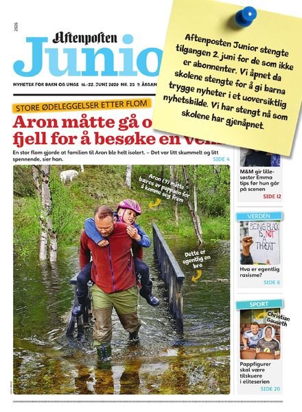 Aftenposten Junior – 16 juni 2020 Cover
