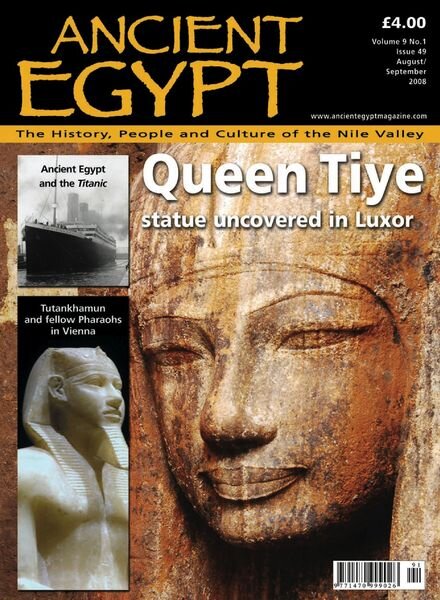 Ancient Egypt – August – September 2008 Cover