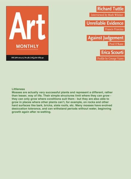 Art Monthly – 2014-12-01 Cover