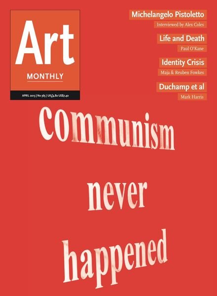 Art Monthly – April 2013 Cover