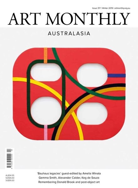 Art Monthly Australasia – Issue 317 Cover
