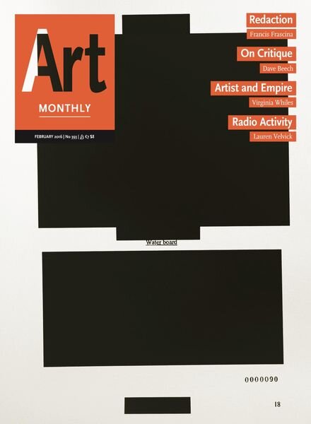 Art Monthly – February 2016 Cover
