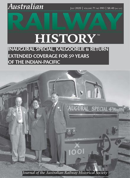 Australian Railway History – July 2020 Cover