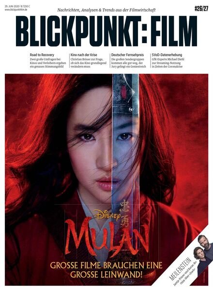 Blickpunkt Film – 29 Juni 2020 Cover
