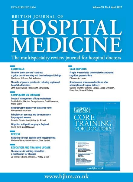 British Journal of Hospital Medicine – April 2017 Cover