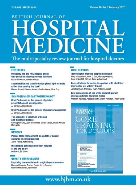 British Journal of Hospital Medicine – February 2017 Cover