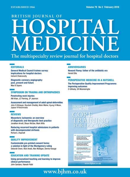 British Journal of Hospital Medicine – February 2018 Cover