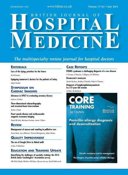 British Journal of Hospital Medicine – July 2014 Cover