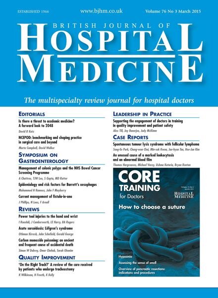 British Journal of Hospital Medicine – March 2015 Cover