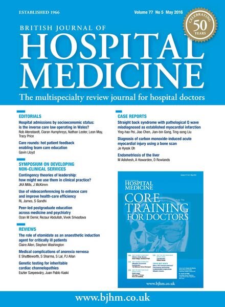 British Journal of Hospital Medicine – May 2016 Cover
