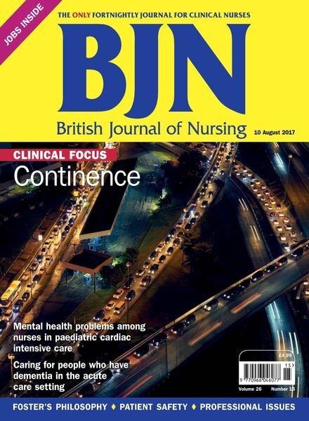 British Journal of Nursing – 10 August 2017 Cover
