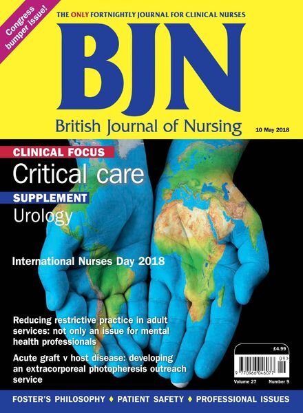 British Journal of Nursing – 10 May 2018 Cover