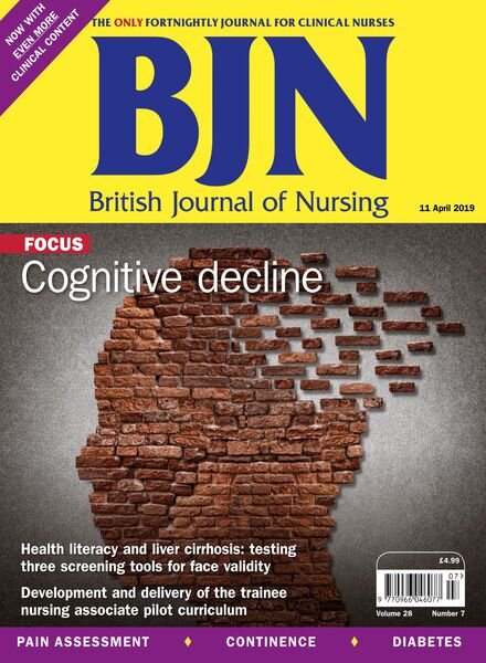 British Journal of Nursing – 11 April 2019 Cover