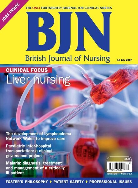 British Journal of Nursing – 13 July 2017 Cover
