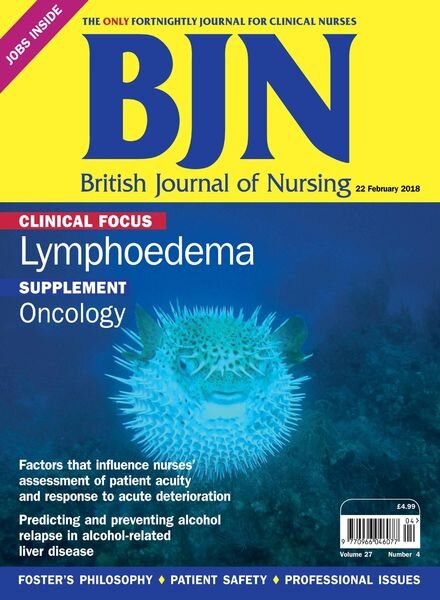 British Journal of Nursing – 22 February 2018 Cover