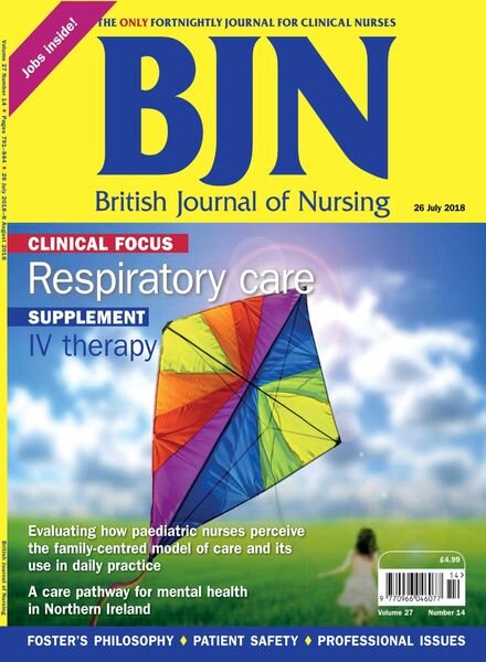 British Journal of Nursing – 26 July 2018 Cover