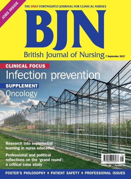 British Journal of Nursing – 7 September 2017 Cover