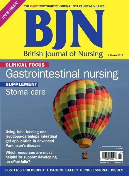 British Journal of Nursing – 8 March 2018 Cover