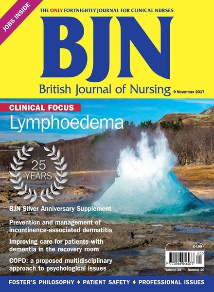 British Journal of Nursing – 9 November 2017 Cover