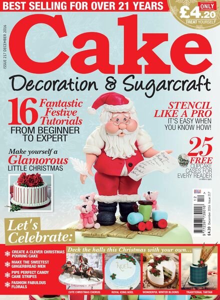Cake Decoration & Sugarcraft – December 2016 Cover