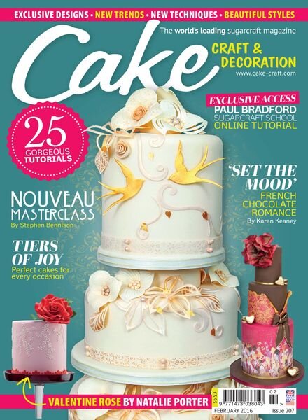 Cake Decoration & Sugarcraft – February 2016 Cover