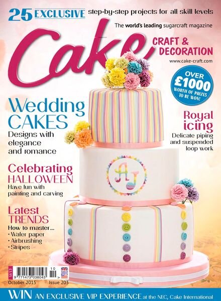 Cake Decoration & Sugarcraft – October 2015 Cover