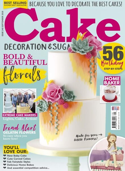 Cake Decoration & Sugarcraft – September 2018 Cover