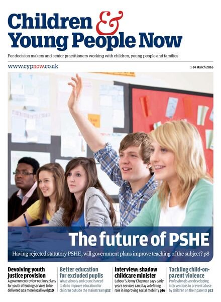 Children & Young People Now – 1 March 2016 Cover