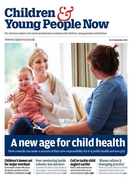 Children & Young People Now – 10 November 2015 Cover