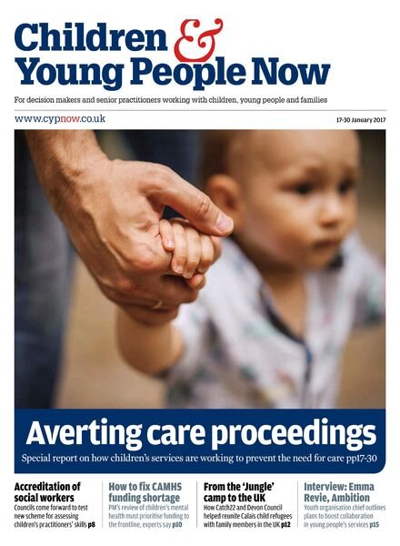 Children & Young People Now – 17 January 2017 Cover