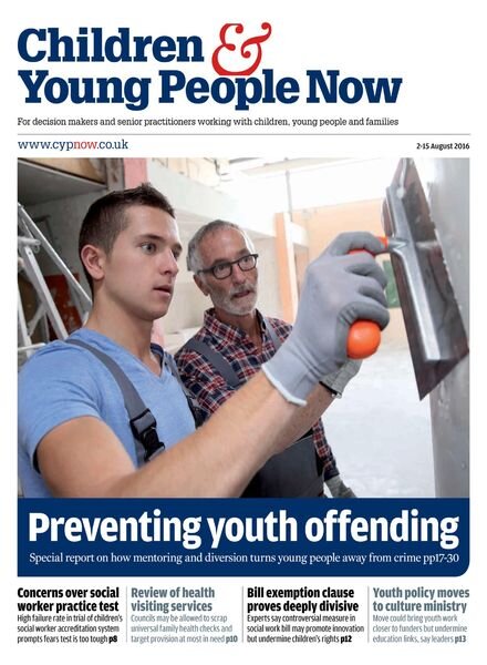 Children & Young People Now – 2 August 2016 Cover