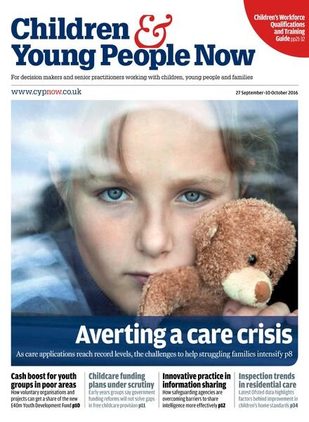 Children & Young People Now – 27 September 2016 Cover