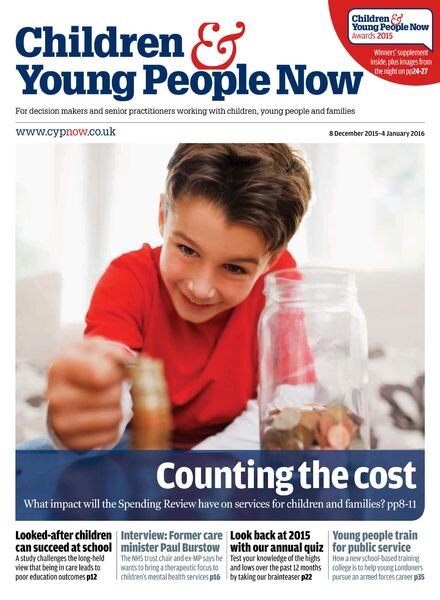 Children & Young People Now – 8 December 2015 Cover