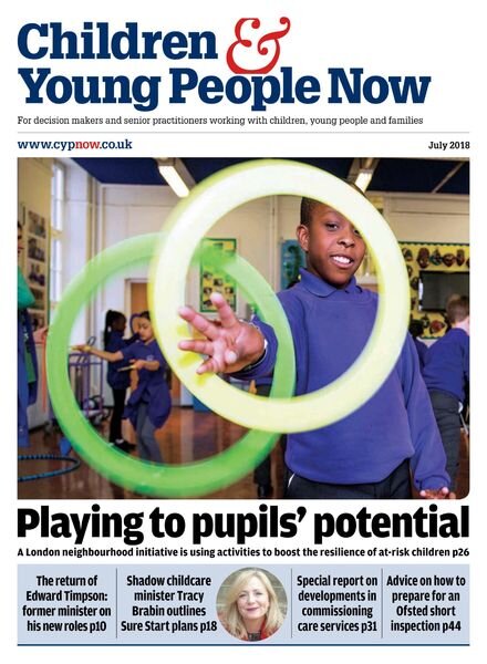 Children & Young People Now – July 2018 Cover