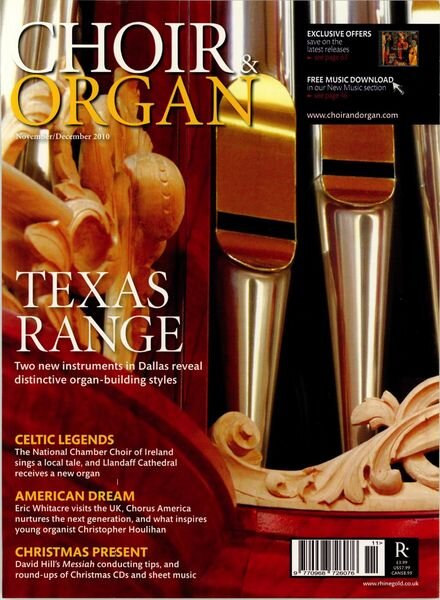Choir & Organ – November-December 2010 Cover