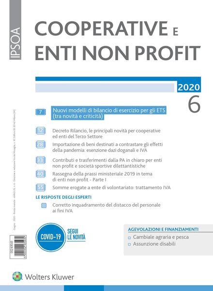 Cooperative e enti non profit – Giugno 2020 Cover