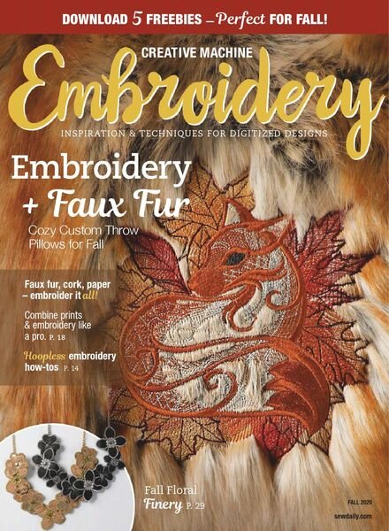 Creative Machine Embroidery – July 2020 Cover