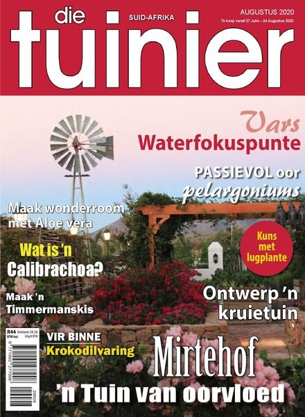 Die Tuinier Tydskrif – Augustus 2020 Cover