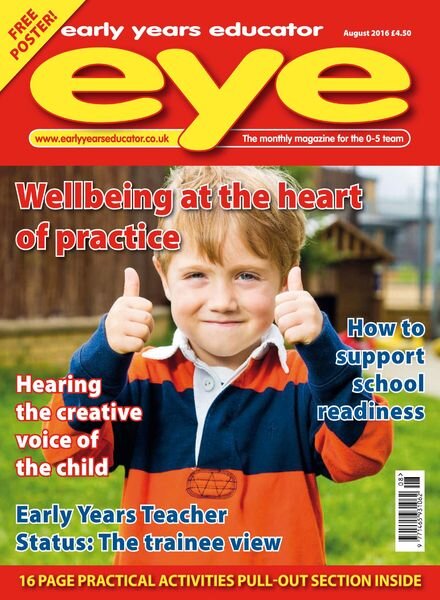 Early Years Educator – August 2016 Cover