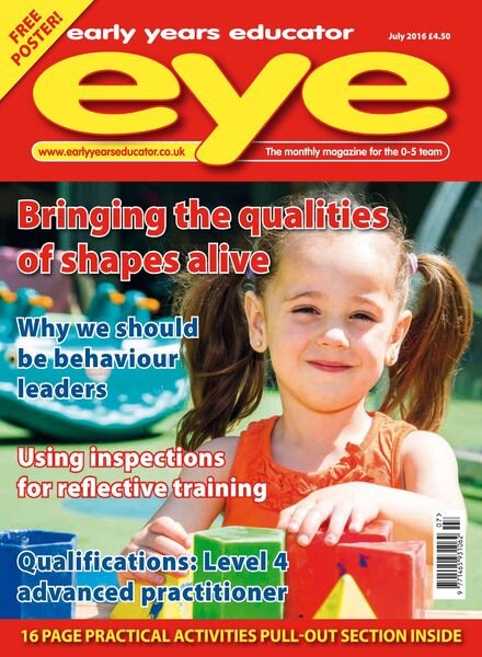 Early Years Educator – July 2016 Cover