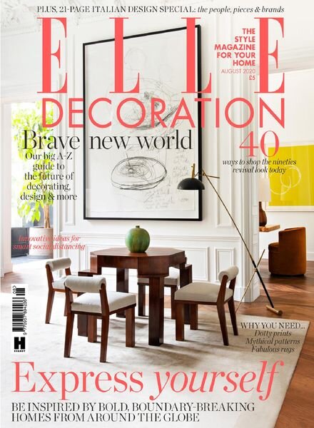 Elle Decoration UK – August 2020 Cover
