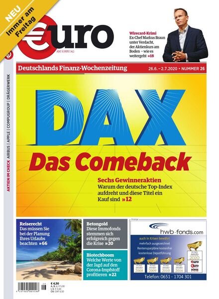 Euro am Sonntag – 26 Juni 2020 Cover