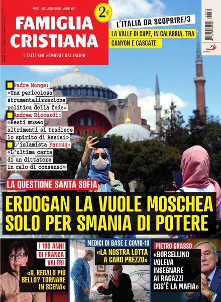 Famiglia Cristiana – 26 Luglio 2020 Cover