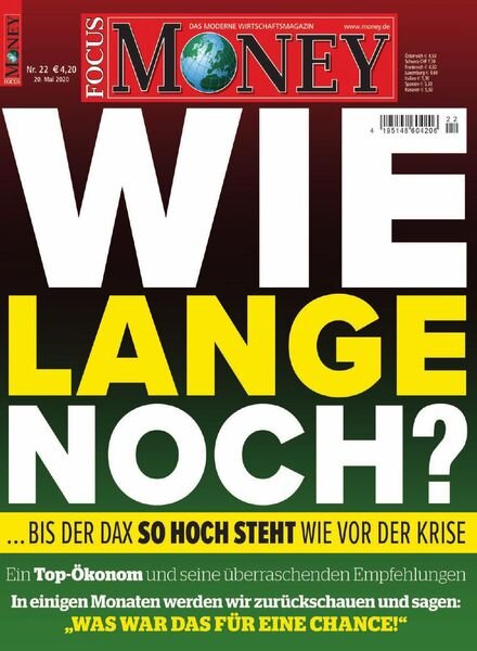 Focus Money – 20 Mai 2020 Cover