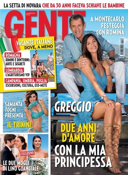Gente Italia – 01 agosto 2020 Cover