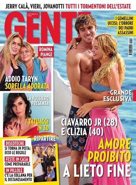 Gente Italia – 11 luglio 2020 Cover