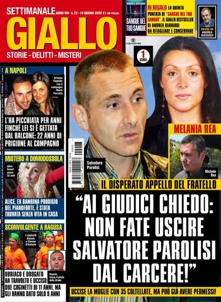 Giallo – 10 Giugno 2020 Cover